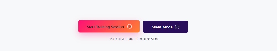 Start Training Session and Silent Mode buttons