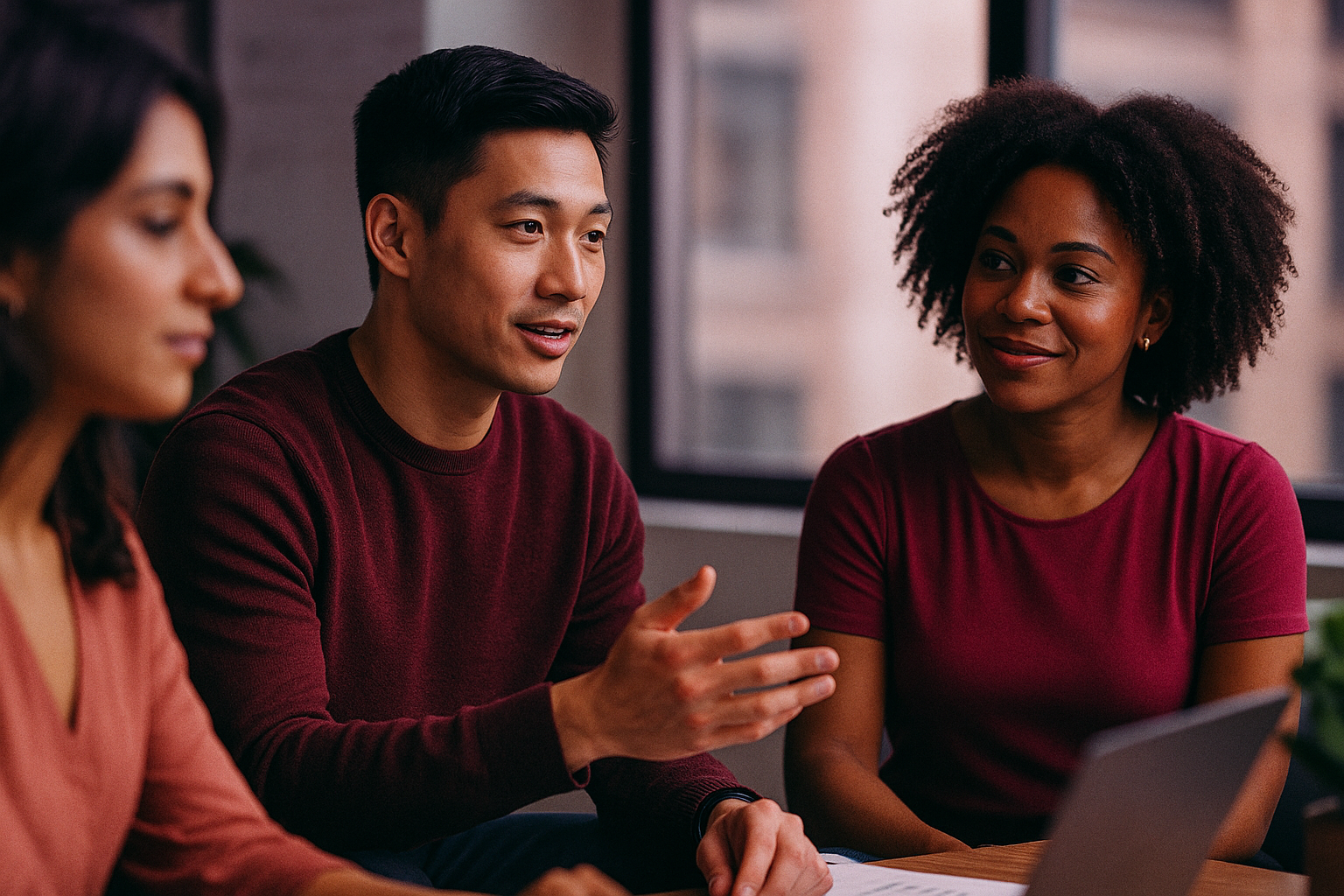 Young professional practising leadership skills in a NudgeFlow scenario